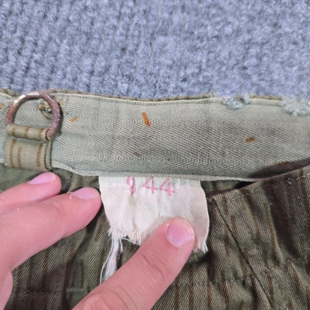 East German Army NVA Strichtarn Rain Camo Field Pants G44 28